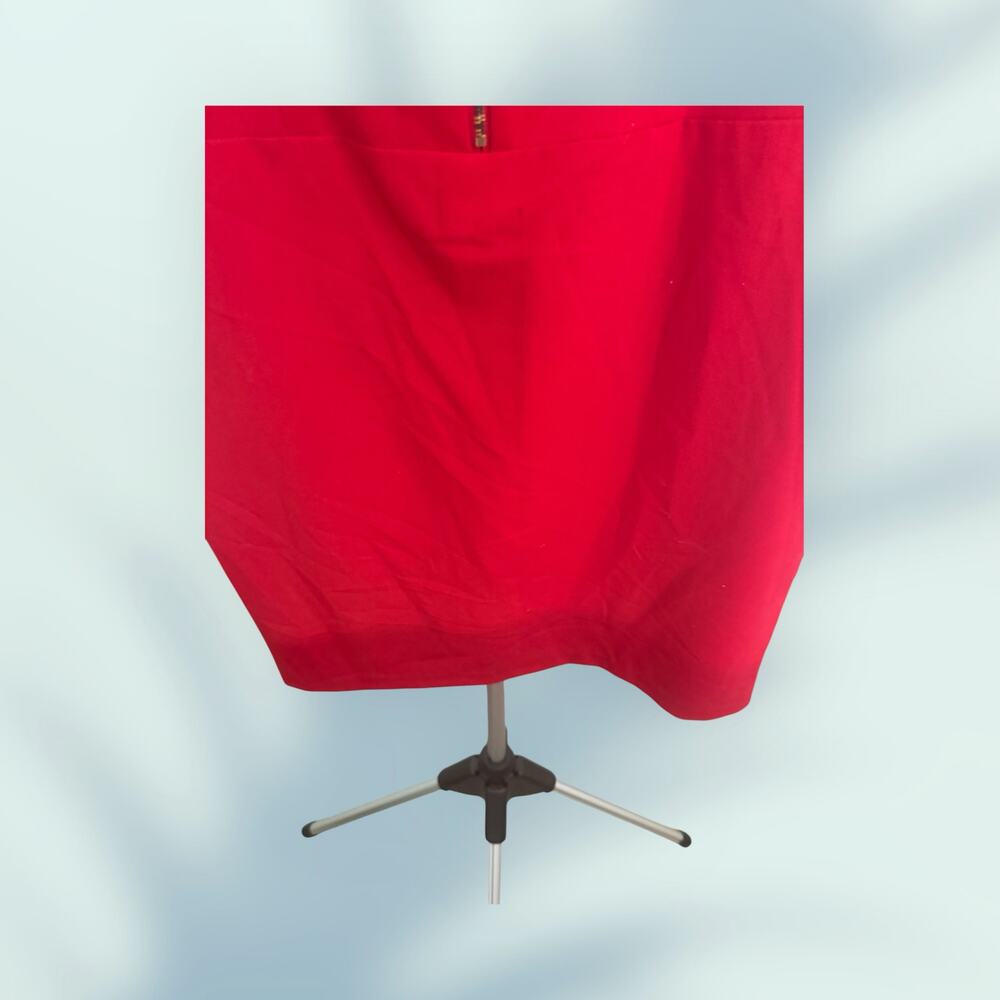 Calvin Klein Red Sleeveless Zipper Front & Back Drop Waist Dress. - Picture 9 of 15